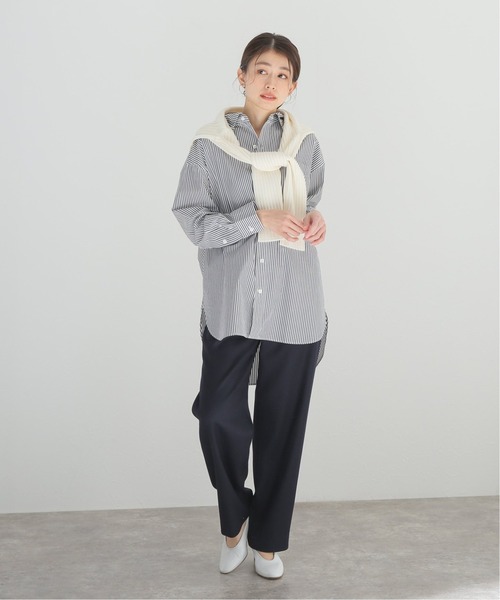 FRAMeWORK(フレームワーク)の「カラーストライプシャツ(シャツ/ブラウス・レディース・ブラック/グリーン/ブルー系その他・FREE)」の4枚目の写真