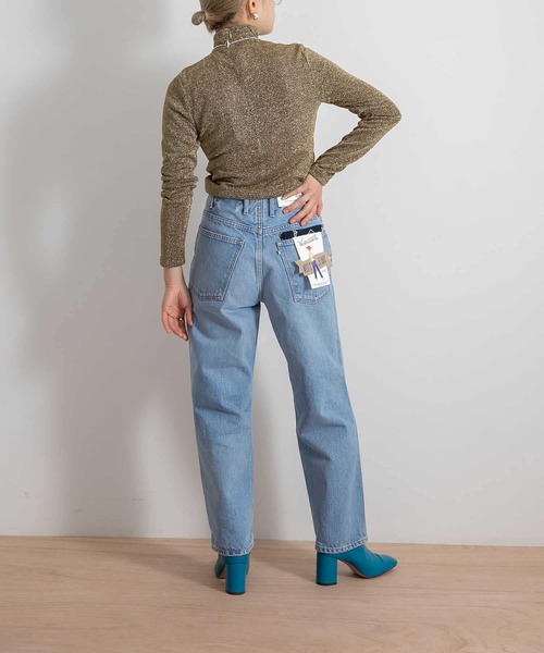 WESTOVERALLS（ウエストオーバーオールズ）の「WESTOVERALLS　801S DENIM（デニムパンツ・レディース・ライトブルー・28）」の6枚目の写真