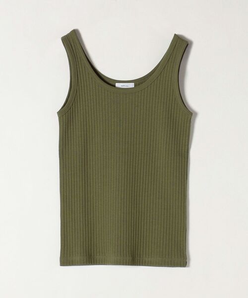 SHIPS any（シップス エニィ）の「SHIPS any:〈ウォッシャブル〉テレコ タンク トップ2（タンクトップ・レディース・ホワイト/ブラック/カーキ/オレンジ/その他・ONE SIZE）」の4枚目の写真