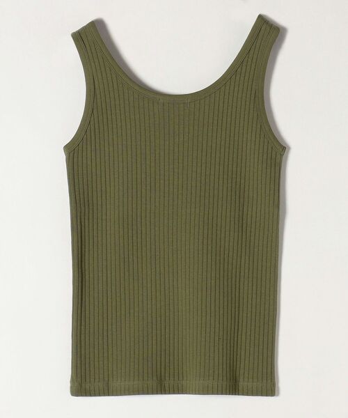 SHIPS any（シップス エニィ）の「SHIPS any:〈ウォッシャブル〉テレコ タンク トップ2（タンクトップ・レディース・ホワイト/ブラック/カーキ/オレンジ/その他・ONE SIZE）」の6枚目の写真