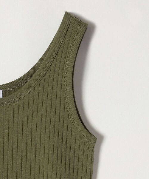 SHIPS any（シップス エニィ）の「SHIPS any:〈ウォッシャブル〉テレコ タンク トップ2（タンクトップ・レディース・ホワイト/ブラック/カーキ/オレンジ/その他・ONE SIZE）」の8枚目の写真