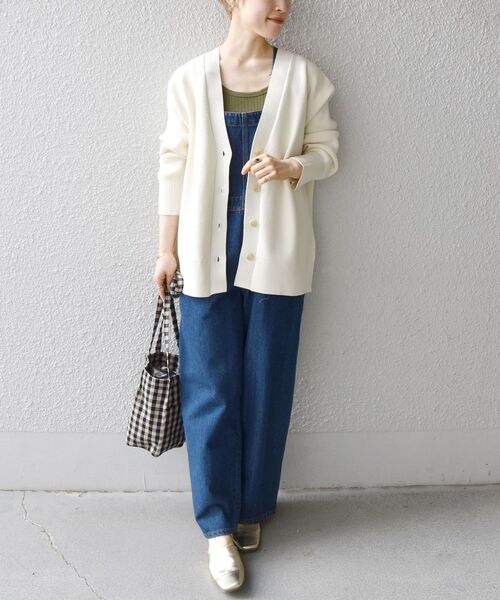 SHIPS any（シップス エニィ）の「SHIPS any:〈ウォッシャブル〉テレコ タンク トップ2（タンクトップ・レディース・ホワイト/ブラック/カーキ/オレンジ/その他・ONE SIZE）」の22枚目の写真