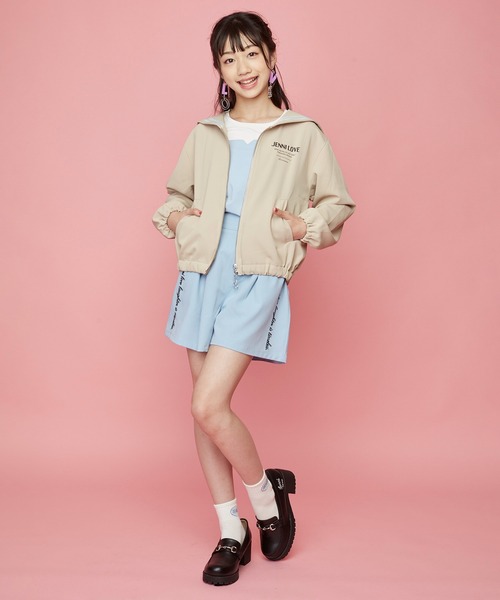 JENNI love(ジェニィラブ)の「ベルト付きビスチェドッキングロンT(Tシャツ/カットソー・キッズ・サックスブルー/ラベンダー/ベージュ・130cm/140cm/160cm/150cm)」の7枚目の写真