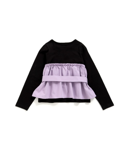 JENNI love(ジェニィラブ)の「ベルト付きビスチェドッキングロンT(Tシャツ/カットソー・キッズ・サックスブルー/ラベンダー/ベージュ・130cm/140cm/160cm/150cm)」の21枚目の写真
