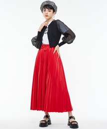 Narcissus | 【Narcissus】リボンレザープリーツスカート(スカート)