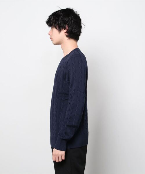 GF スーピマコットン ケーブル クルーネックセーター bpbd.kendalkab.go.id