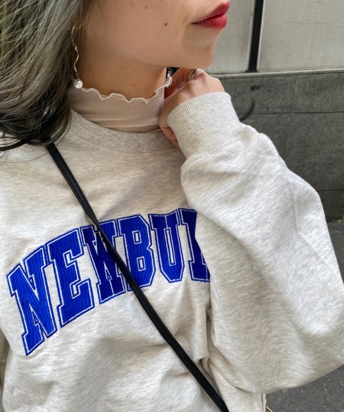 INGNI(イング)の「チュールハイネックメロウトップス(Tシャツ/カットソー・レディース・アイボリー/サックスブルー系4/イエロー系5/ピンク系/ブラック・M)」の2枚目の写真