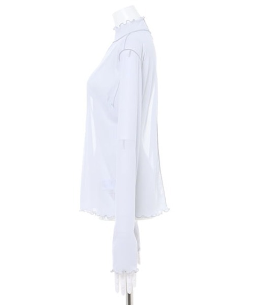 INGNI(イング)の「チュールハイネックメロウトップス(Tシャツ/カットソー・レディース・アイボリー/サックスブルー系4/イエロー系5/ピンク系/ブラック・M)」の18枚目の写真