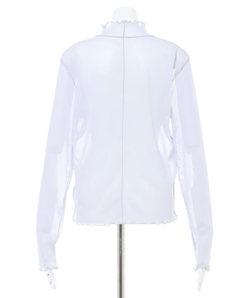 INGNI(イング)の「チュールハイネックメロウトップス(Tシャツ/カットソー・レディース・アイボリー/サックスブルー系4/イエロー系5/ピンク系/ブラック・M)」の19枚目の写真