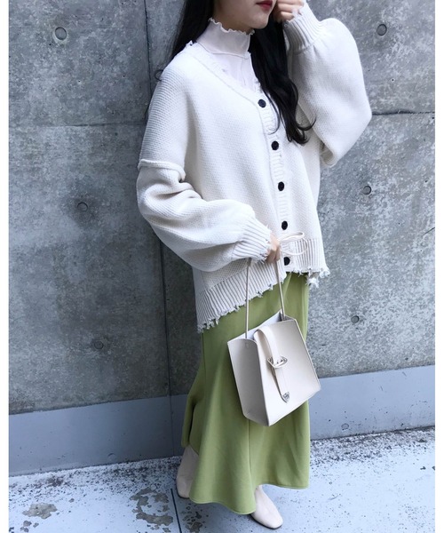 INGNI(イング)の「チュールハイネックメロウトップス(Tシャツ/カットソー・レディース・アイボリー/サックスブルー系4/イエロー系5/ピンク系/ブラック・M)」の7枚目の写真