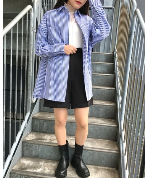 INGNI(イング)の「チュールハイネックメロウトップス(Tシャツ/カットソー・レディース・アイボリー/サックスブルー系4/イエロー系5/ピンク系/ブラック・M)」の11枚目の写真