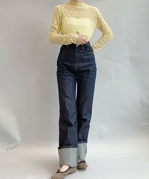 Charles Chaton（シャルルシャトン）の「レースボディスーツ（Tシャツ/カットソー・レディース・ホワイト/ブラック/パープル/イエロー・FREE）」の6枚目の写真