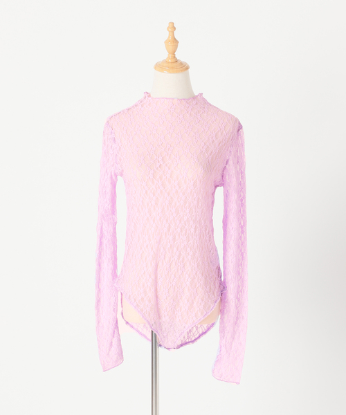 Charles Chaton（シャルルシャトン）の「レースボディスーツ（Tシャツ/カットソー・レディース・ホワイト/ブラック/パープル/イエロー・FREE）」の17枚目の写真