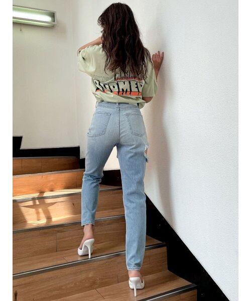 GYDA(ジェイダ)の「OK BOOMER BIG Tシャツ(Tシャツ/カットソー・レディース・チャコールグレー/オフホワイト/ミント・FREE)」の7枚目の写真