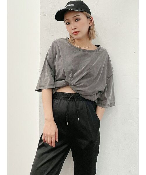 GYDA(ジェイダ)の「OK BOOMER BIG Tシャツ(Tシャツ/カットソー・レディース・チャコールグレー/オフホワイト/ミント・FREE)」の4枚目の写真