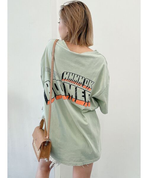 GYDA(ジェイダ)の「OK BOOMER BIG Tシャツ(Tシャツ/カットソー・レディース・チャコールグレー/オフホワイト/ミント・FREE)」の15枚目の写真