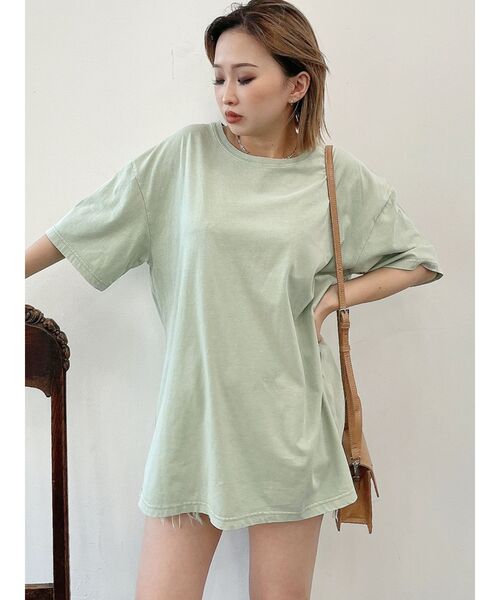 GYDA(ジェイダ)の「OK BOOMER BIG Tシャツ(Tシャツ/カットソー・レディース・チャコールグレー/オフホワイト/ミント・FREE)」の16枚目の写真