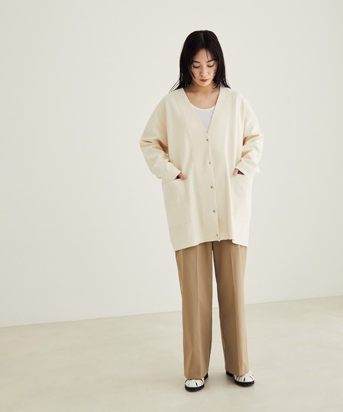SALON adam et rope'(サロン アダム エ ロペ)の「【ご好評につき完売色&新色追加!】【洗える・UVケア・接触冷感】コットンライクスタイルアップパンツ(その他パンツ・レディース・ベージュ/ブラック/ピンク/イエロー系その他3・M/S/X-SMALL)」の19枚目の写真