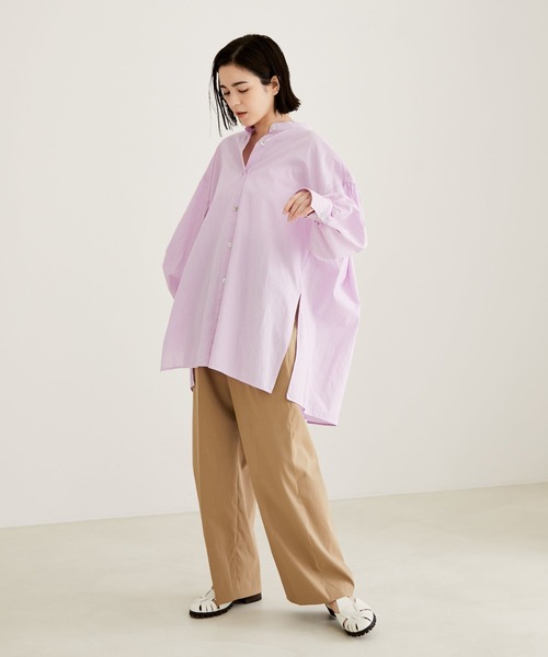 SALON adam et rope'(サロン アダム エ ロペ)の「【ご好評につき完売色&新色追加!】【洗える・UVケア・接触冷感】コットンライクスタイルアップパンツ(その他パンツ・レディース・ベージュ/ブラック/ピンク/イエロー系その他3・M/S/X-SMALL)」の5枚目の写真