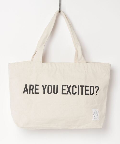 キャンバストートバッグ 「ARE YOU EXCITED？」（トートバッグ）｜blank by words（ブランクバイワーズ）