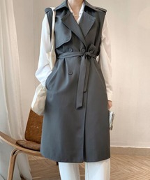 LAFFMO（ラフモ）の「ノースリーブテーラードロングベスト・ジレ（ベスト）」