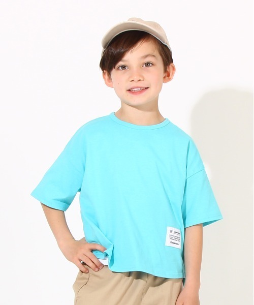 BABYDOLL（ベビードール）の「通販限定 クールドライ Tシャツ 6502K（Tシャツ/カットソー・キッズ・ホワイト/チャコールグレー/イエロー/ターコイズブルー/ストーン/パープル/ピンク/イエロー×グリーン/ベージュ・90cm/100cm/110cm/120cm/130cm/140cm/150cm/160cm）」の5枚目の写真