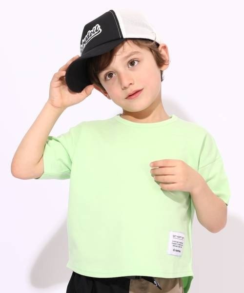 BABYDOLL（ベビードール）の「通販限定 クールドライ Tシャツ 6502K（Tシャツ/カットソー・キッズ・ホワイト/チャコールグレー/イエロー/ターコイズブルー/ストーン/パープル/ピンク/イエロー×グリーン/ベージュ・90cm/100cm/110cm/120cm/130cm/140cm/150cm/160cm）」の8枚目の写真