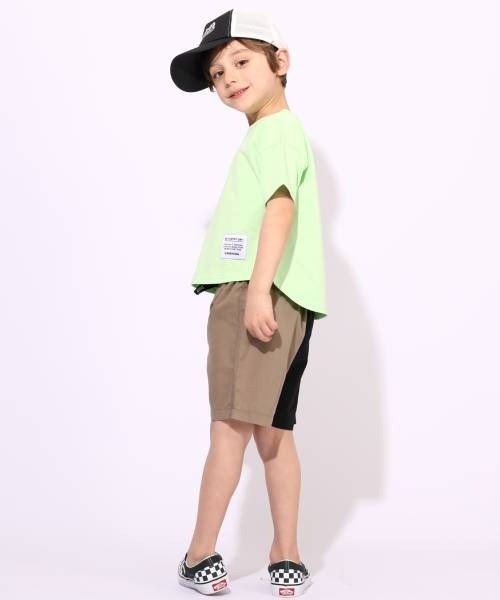 BABYDOLL（ベビードール）の「通販限定 クールドライ Tシャツ 6502K（Tシャツ/カットソー・キッズ・ホワイト/チャコールグレー/イエロー/ターコイズブルー/ストーン/パープル/ピンク/イエロー×グリーン/ベージュ・90cm/100cm/110cm/120cm/130cm/140cm/150cm/160cm）」の12枚目の写真