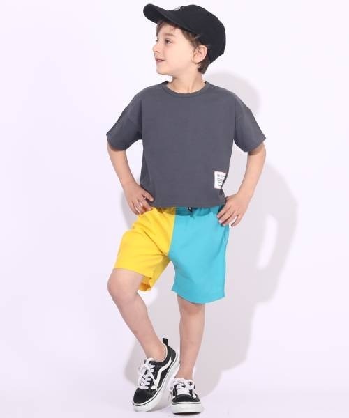 BABYDOLL（ベビードール）の「通販限定 クールドライ Tシャツ 6502K（Tシャツ/カットソー・キッズ・ホワイト/チャコールグレー/イエロー/ターコイズブルー/ストーン/パープル/ピンク/イエロー×グリーン/ベージュ・90cm/100cm/110cm/120cm/130cm/140cm/150cm/160cm）」の20枚目の写真