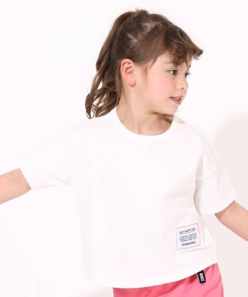 BABYDOLL（ベビードール）の「通販限定 クールドライ Tシャツ 6502K（Tシャツ/カットソー・キッズ・ホワイト/チャコールグレー/イエロー/ターコイズブルー/ストーン/パープル/ピンク/イエロー×グリーン/ベージュ・90cm/100cm/110cm/120cm/130cm/140cm/150cm/160cm）」の22枚目の写真