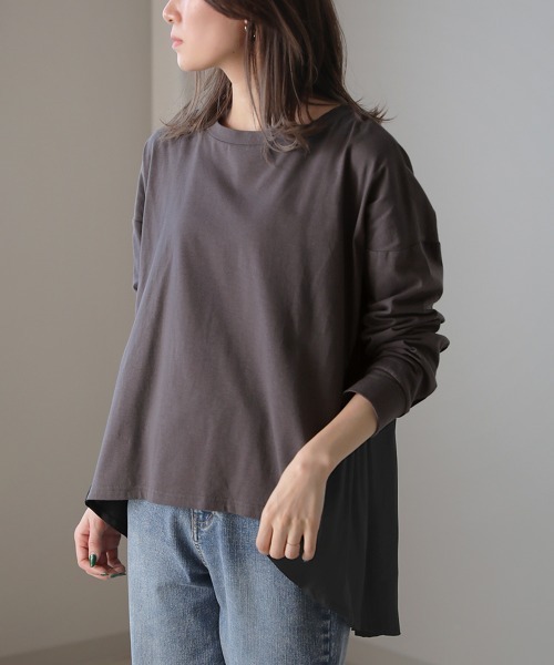 Bou Jeloud（ブージュルード）の「ウエストドロストプルオーバー（Tシャツ/カットソー・レディース・オフホワイト/ベージュ/パープル/チャコールグレー・FREE）」の13枚目の写真