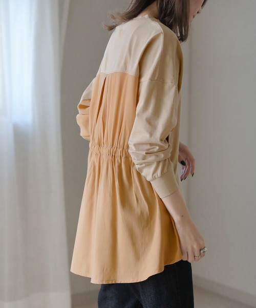 Bou Jeloud（ブージュルード）の「ウエストドロストプルオーバー（Tシャツ/カットソー・レディース・オフホワイト/ベージュ/パープル/チャコールグレー・FREE）」の17枚目の写真