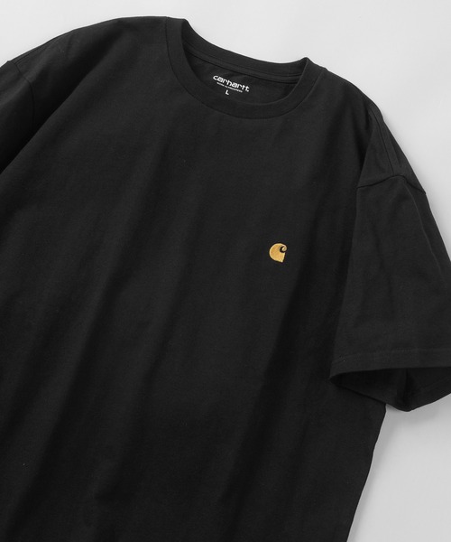 Carhartt WIP(カーハートダブリューアイピー)の「【Carhartt/カーハート】 ワンポイント ブランドロゴ刺繍 半袖Tシャツ/CHASE T-SHIRT(Tシャツ/カットソー・レディース・ホワイト/ライトブルー/ブラック/ネイビー/オリーブ/ピンク/ミント・M/L/XL)」の3枚目の写真