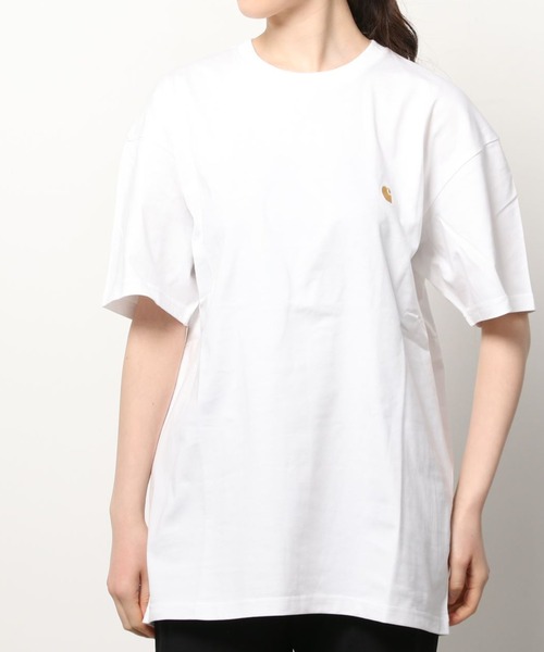 Carhartt WIP(カーハートダブリューアイピー)の「【Carhartt/カーハート】 ワンポイント ブランドロゴ刺繍 半袖Tシャツ/CHASE T-SHIRT(Tシャツ/カットソー・レディース・ホワイト/ライトブルー/ブラック/ネイビー/オリーブ/ピンク/ミント・M/L/XL)」の11枚目の写真