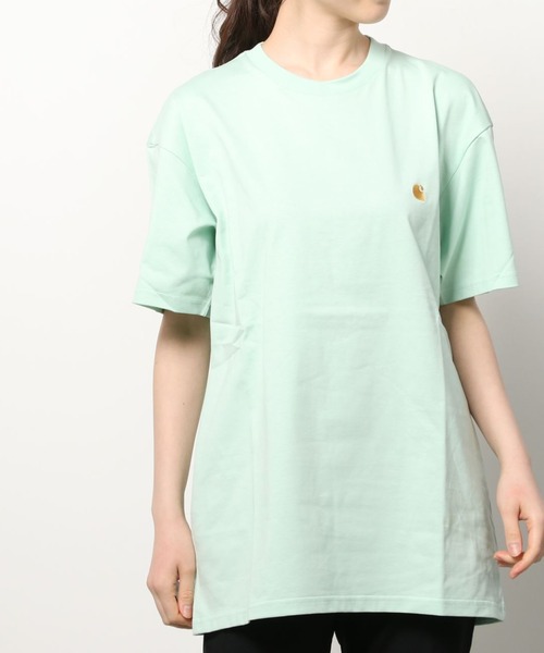 Carhartt WIP(カーハートダブリューアイピー)の「【Carhartt/カーハート】 ワンポイント ブランドロゴ刺繍 半袖Tシャツ/CHASE T-SHIRT(Tシャツ/カットソー・レディース・ホワイト/ライトブルー/ブラック/ネイビー/オリーブ/ピンク/ミント・M/L/XL)」の22枚目の写真