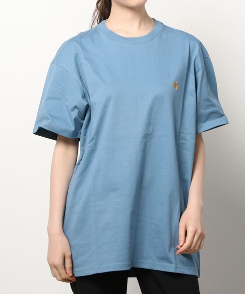 Carhartt WIP(カーハートダブリューアイピー)の「【Carhartt/カーハート】 ワンポイント ブランドロゴ刺繍 半袖Tシャツ/CHASE T-SHIRT(Tシャツ/カットソー・レディース・ホワイト/ライトブルー/ブラック/ネイビー/オリーブ/ピンク/ミント・M/L/XL)」の17枚目の写真