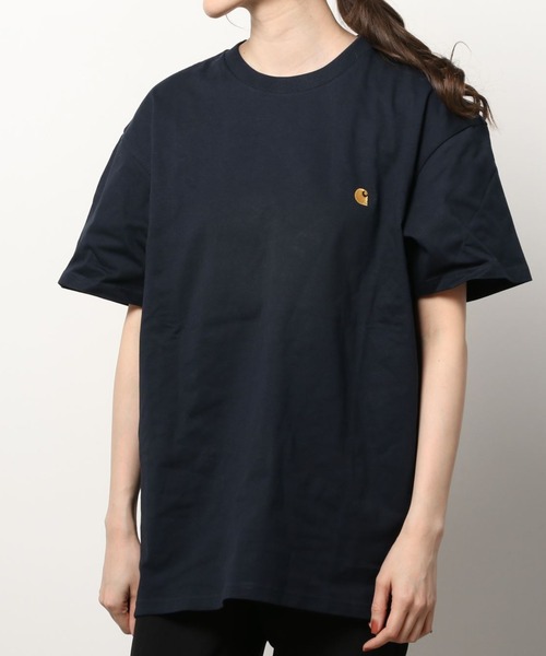 Carhartt WIP(カーハートダブリューアイピー)の「【Carhartt/カーハート】 ワンポイント ブランドロゴ刺繍 半袖Tシャツ/CHASE T-SHIRT(Tシャツ/カットソー・レディース・ホワイト/ライトブルー/ブラック/ネイビー/オリーブ/ピンク/ミント・M/L/XL)」の9枚目の写真