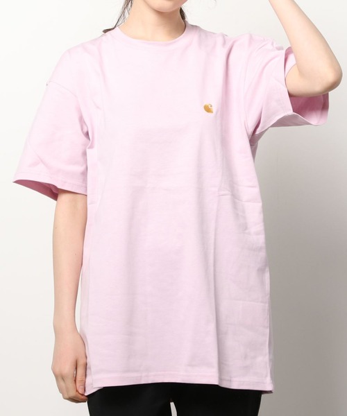 Carhartt WIP(カーハートダブリューアイピー)の「【Carhartt/カーハート】 ワンポイント ブランドロゴ刺繍 半袖Tシャツ/CHASE T-SHIRT(Tシャツ/カットソー・レディース・ホワイト/ライトブルー/ブラック/ネイビー/オリーブ/ピンク/ミント・M/L/XL)」の19枚目の写真