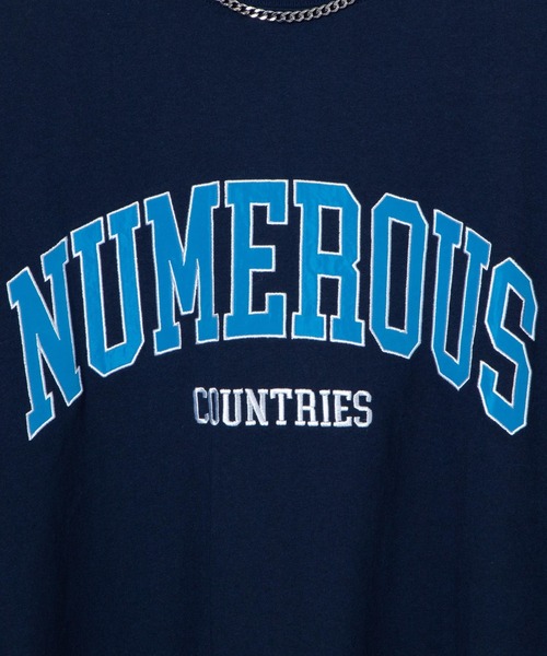 WEGO（ウィゴー）の「WEGO/アクセ付きカレッジ半袖Tシャツ（Tシャツ/カットソー・メンズ・ダークグリーン/ホワイト/ネイビー・MEDIUM/LARGE）」の22枚目の写真