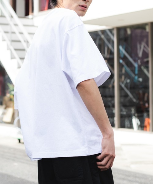 WEGO（ウィゴー）の「WEGO/アクセ付きカレッジ半袖Tシャツ（Tシャツ/カットソー・メンズ・ダークグリーン/ホワイト/ネイビー・MEDIUM/LARGE）」の13枚目の写真