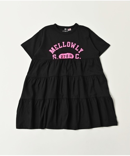 Life Support Products（ライフサポートプロダクツ）の「【コットンUSA】ティアード半袖ワンピース（90～150cm）（ワンピース・キッズ・ブラック/レッド/ブルー/グリーン・100/110/120/130/140/150/90）」の2枚目の写真