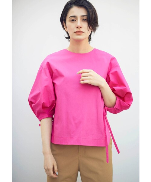 OPAQUE.CLIP（オペークドットクリップ）の「◆【大草直子さんコラボ】コットンタイプライターブラウス（シャツ/ブラウス・レディース・ピンク系/ブラック/ホワイト系/ベージュ・42/36/38/40）」の4枚目の写真