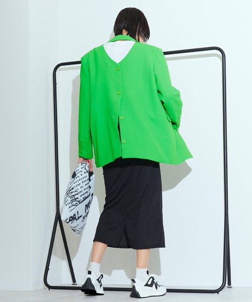 Narcissus(ナルシス)の「【Narcissus】オーバーカットジャケット(テーラードジャケット・レディース・ホワイト/グリーン・FREE)」の10枚目の写真