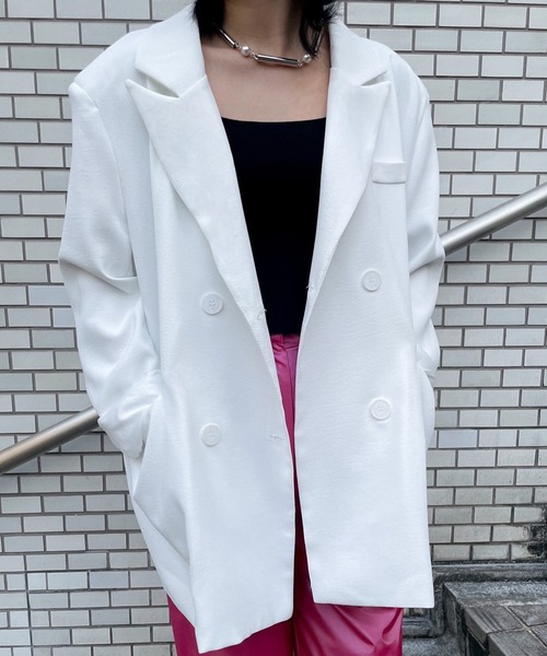 Narcissus(ナルシス)の「【Narcissus】オーバーカットジャケット(テーラードジャケット・レディース・ホワイト/グリーン・FREE)」の21枚目の写真