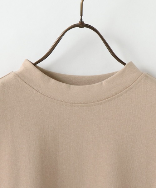 frames RAY CASSIN（フレームスレイカズン）の「WEB限定．フレンチスリーブモックネックTシャツ(無地/ボーダー)（Tシャツ/カットソー・レディース・ブラック/ベージュ/オフホワイト/ピンク/ネイビー/ネイビー系/ピンク系・FREE）」の12枚目の写真