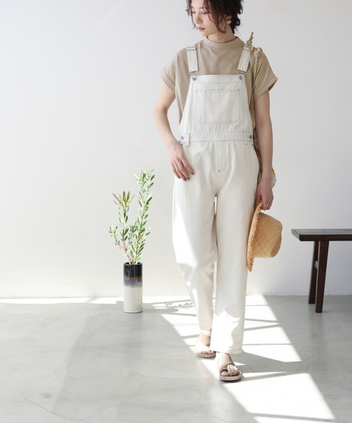 frames RAY CASSIN（フレームスレイカズン）の「WEB限定．フレンチスリーブモックネックTシャツ(無地/ボーダー)（Tシャツ/カットソー・レディース・ブラック/ベージュ/オフホワイト/ピンク/ネイビー/ネイビー系/ピンク系・FREE）」の20枚目の写真