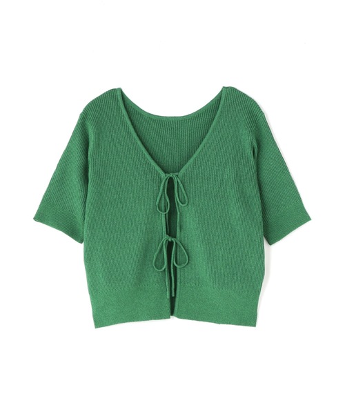 N.（N. Natural Beauty Basic）（エヌエヌナチュラルビューティーベーシック）の「◆前後２ＷＡＹリボンリブカーディガン（カーディガン/ボレロ・レディース・ブラック/グリーン/ナチュラル・MEDIUM）」の18枚目の写真