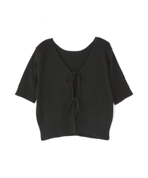 N.（N. Natural Beauty Basic）（エヌエヌナチュラルビューティーベーシック）の「◆前後２ＷＡＹリボンリブカーディガン（カーディガン/ボレロ・レディース・ブラック/グリーン/ナチュラル・MEDIUM）」の14枚目の写真