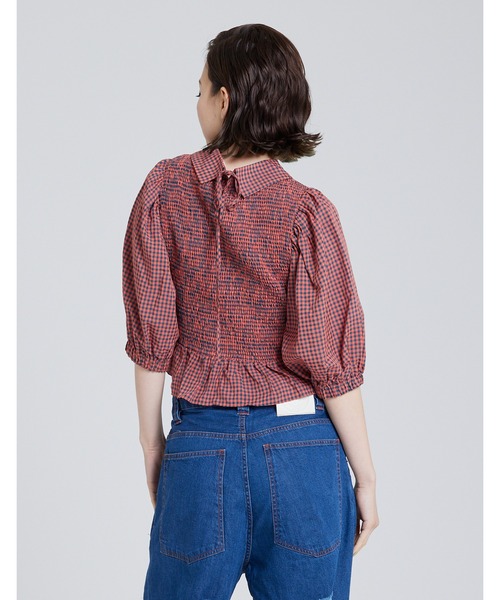 Little sunny bite（リトルサニーバイト）の「Check short blouse（シャツ/ブラウス・レディース・レッド/ピンク/ブルー/グリーン・FREE）」の12枚目の写真