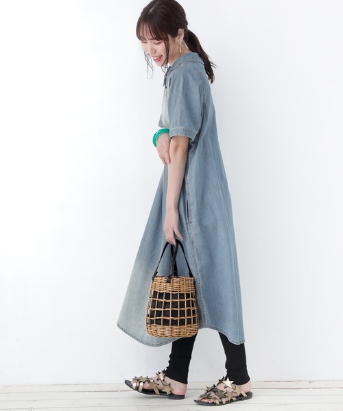 osharewalker（オシャレウォーカー）の「『編み柳巾着カゴバッグ』（かごバッグ・レディース・ブラック/アイボリー・FREE）」の21枚目の写真